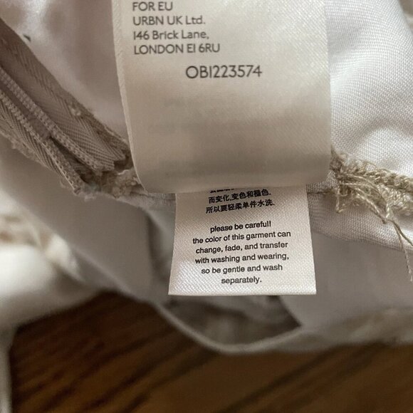 Anthropologie Women 6 Pants Beige  Boho High Rise Mitra Relaxed Ankle NWT - Picture 8 of 10